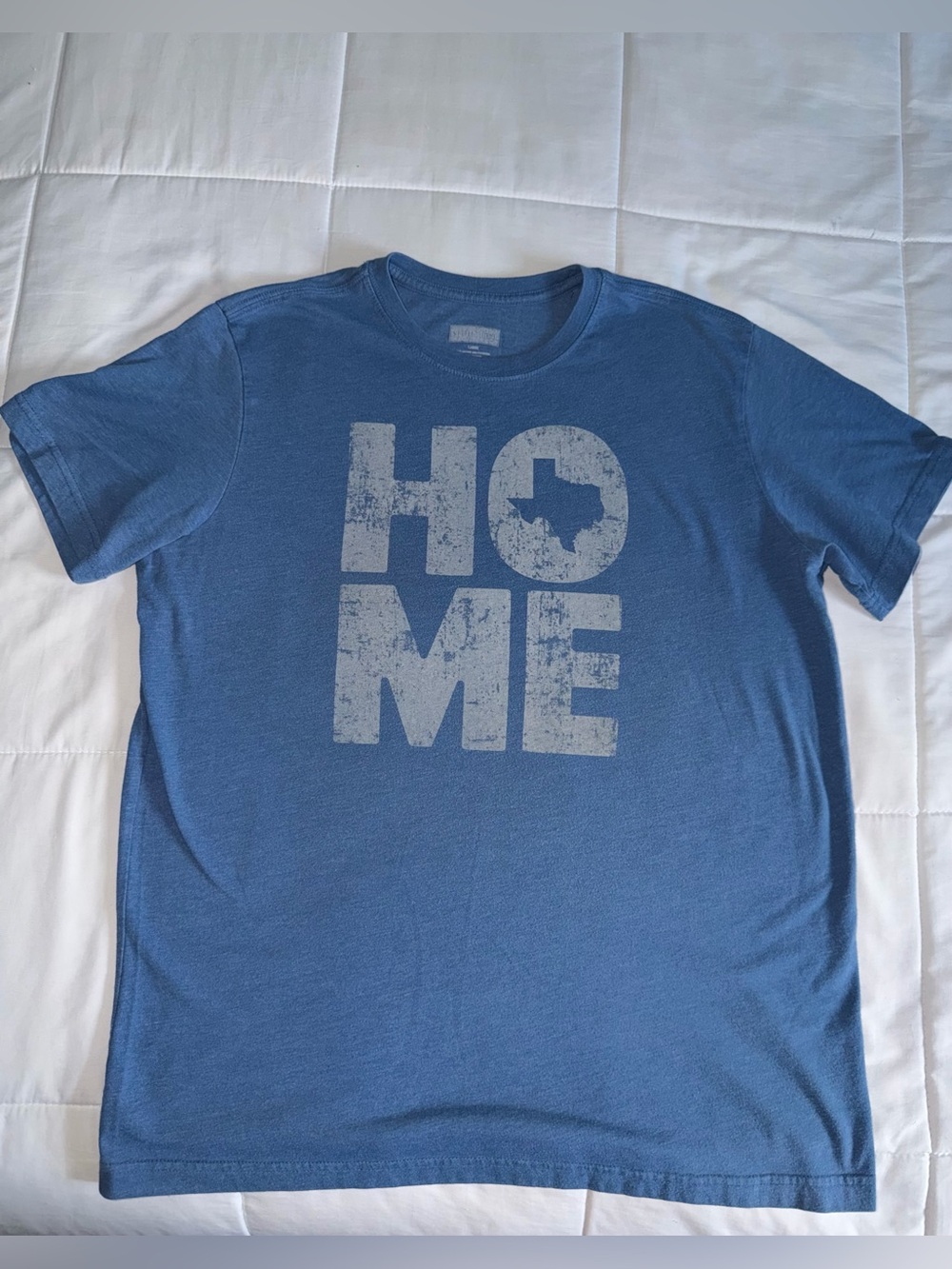 Texas ‘HOME' Blue Soft Graphic Tee - Large